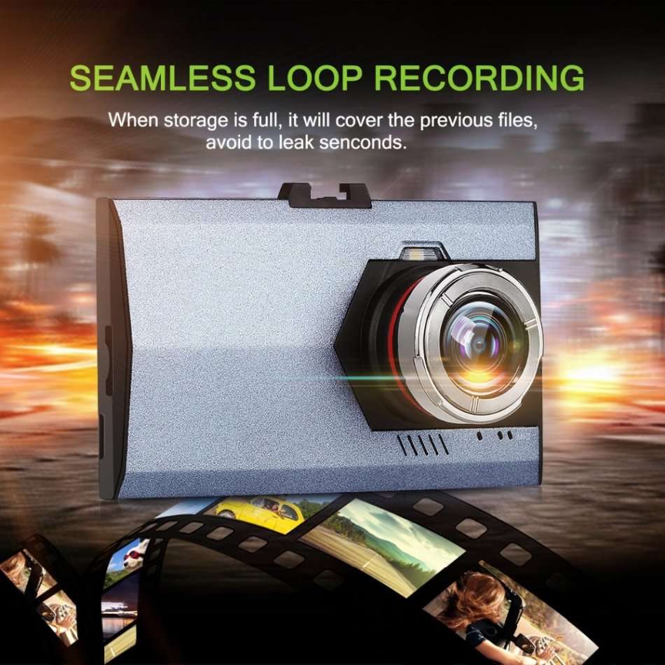 NEW! 3" HD 1090P Car Camera & Video Recorder, G-Sensor, Night Vision, Loop Recording, Motion etc.