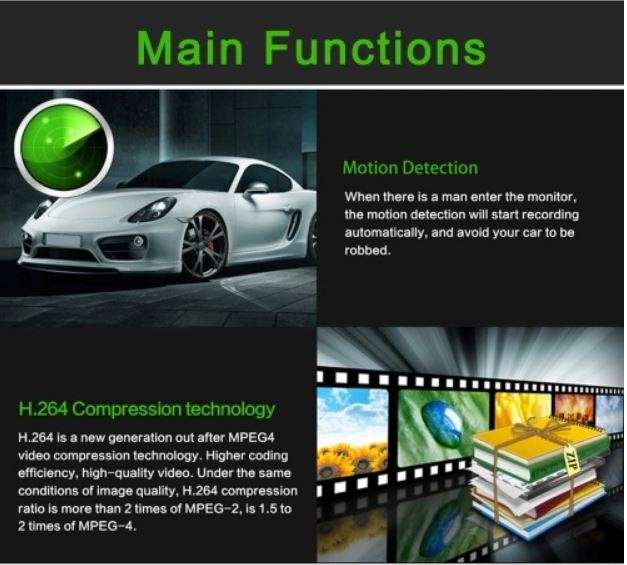 NEW! 3" HD 1090P Car Camera & Video Recorder, G-Sensor, Night Vision, Loop Recording, Motion etc.