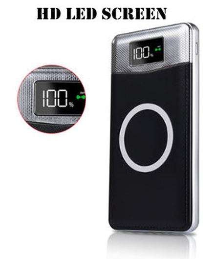 10000mAh Dual USB Power Bank & Wireless Charger, LED Digital Display & Flashlight