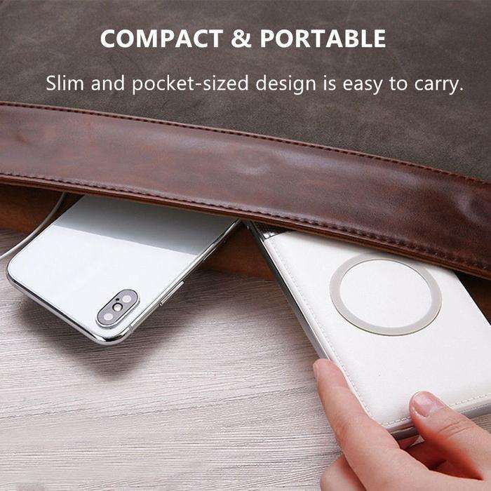 10000mAh Dual USB Power Bank & Wireless Charger, LED Digital Display & Flashlight