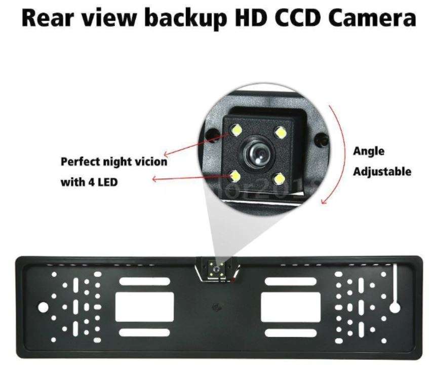 Waterproof Night Vision HD LED Number Plate Holder With Camera