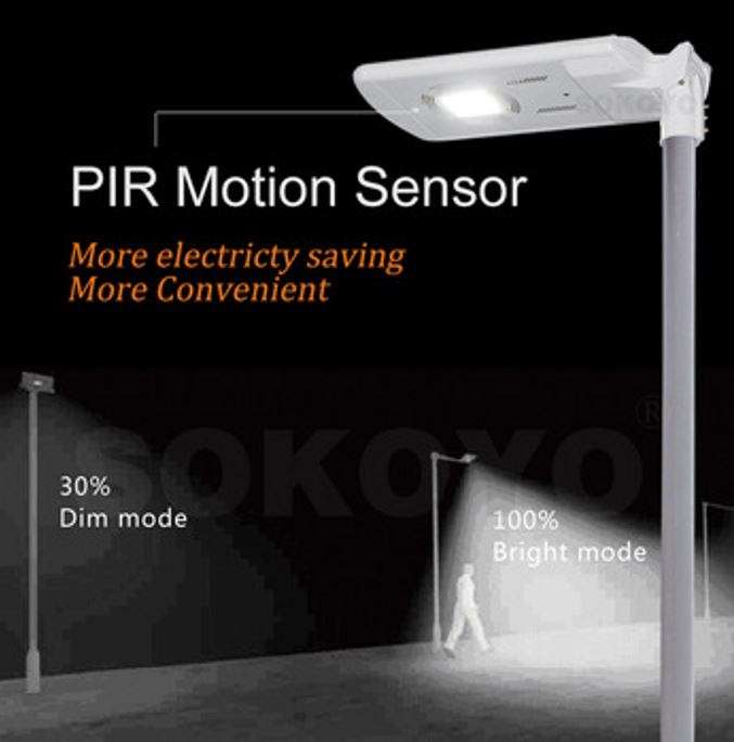 20W 42 LED SOLAR Street Light, PIR, Motion Sensor, Waterproof with 3 modes