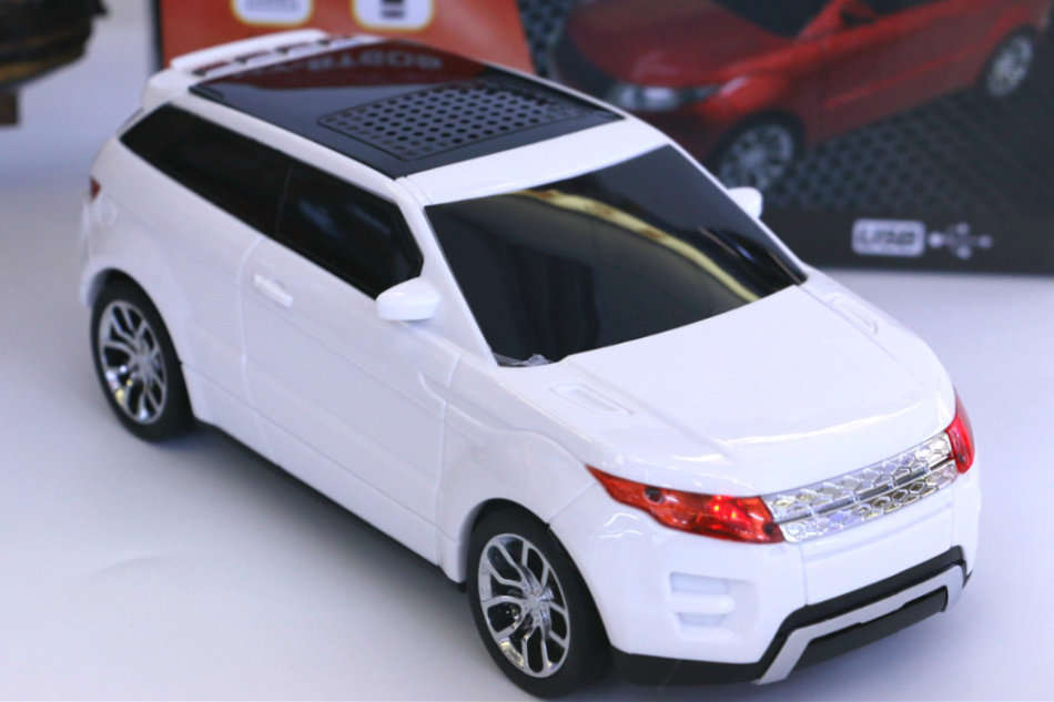 Land Rover Car Shape Bluetooth Speaker & FM Radio With Car Sound & Lights