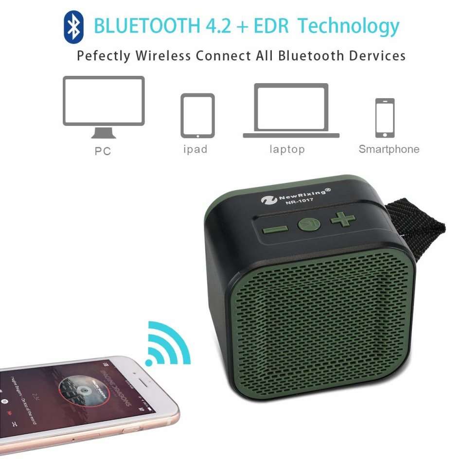 Wireless Bluetooth Speaker with AUX-in, USB, SD, built-in microphone for hand-free calls