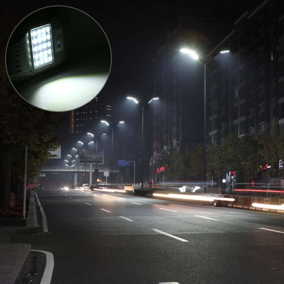 Solar Integrated LED Street Light with Remote Control and 3 Lighting Modes