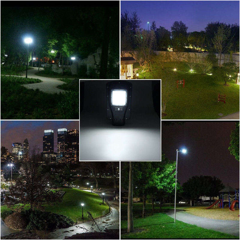 Solar Integrated LED Street Light with Remote Control and 3 Lighting Modes