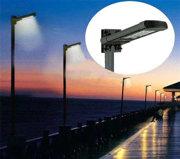 Solar Integrated LED Street Light with Remote Control and 3 Lighting Modes