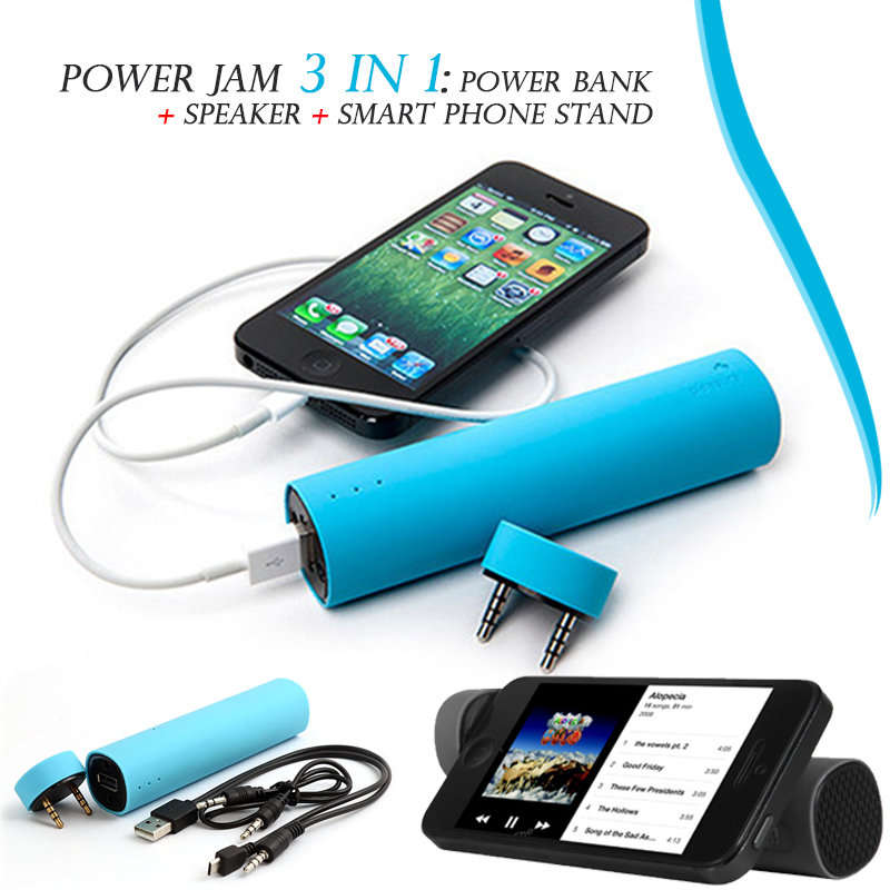3 in 1 Wireless Bluetooth Speaker, 3000mAh Power Bank & Mobile Phone Stand
