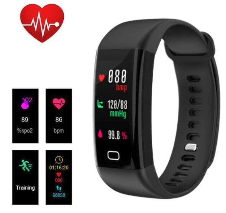Bluetooth Smart Watch Fitness Tracker - Monitor Heart Rate, Blood Pressure, Blood Oxygen, Calories