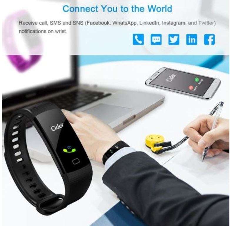 Bluetooth Smart Watch Fitness Tracker - Monitor Heart Rate, Blood Pressure, Blood Oxygen, Calories