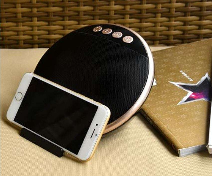 2 in 1 Super Bass Bluetooth FM Radio Speaker & Mobile Stand, supports USB, SD Card & AUX