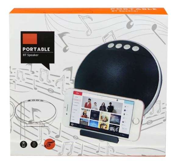 2 in 1 Super Bass Bluetooth FM Radio Speaker & Mobile Stand, supports USB, SD Card & AUX