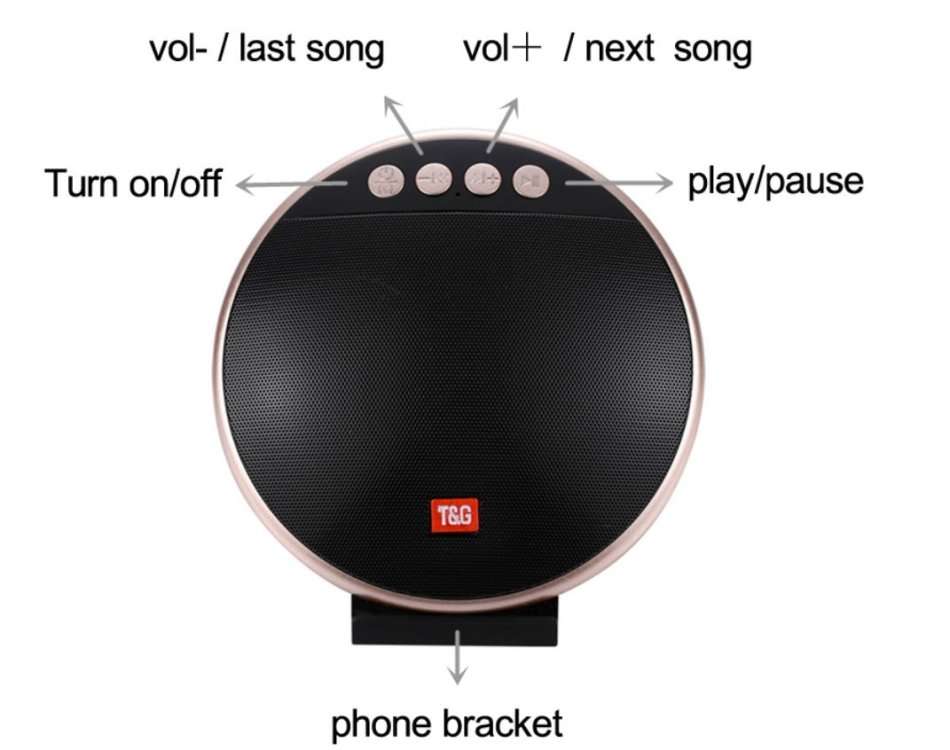 2 in 1 Super Bass Bluetooth FM Radio Speaker & Mobile Stand, supports USB, SD Card & AUX