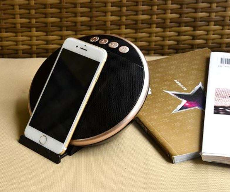 2 in 1 Super Bass Bluetooth FM Radio Speaker & Mobile Stand, supports USB, SD Card & AUX