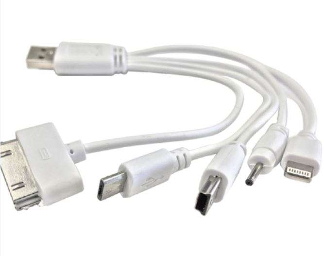 20 000mAh Power Bank Dual USB Ports for Charging of Electronic Devices With 5 in 1 Charging Cable