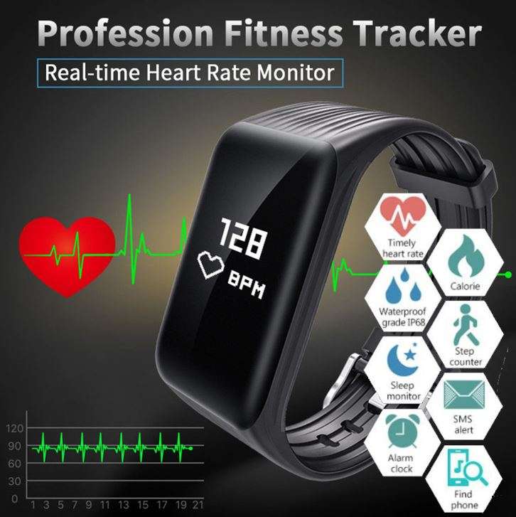 Professional Fitness Smart Watch with Heart Rate Monitor, Exercise Mode, Sleep Monitor etc.