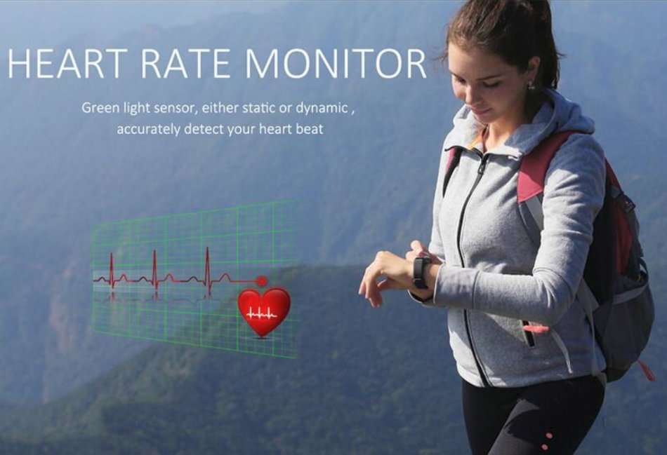 Heart Rate Monitor Smart Wristband Fitness Tracker for Android & iOS Smartphones