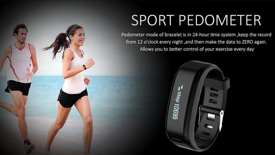 Heart Rate Monitor Smart Wristband Fitness Tracker for Android & iOS Smartphones