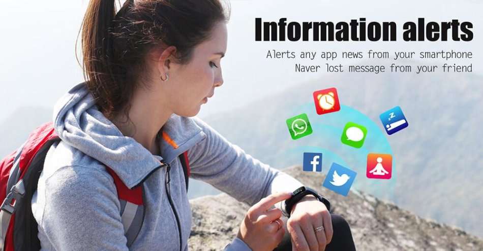 Heart Rate Monitor Smart Wristband Fitness Tracker for Android & iOS Smartphones