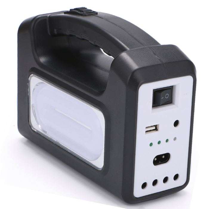 Home Solar System - Battery Control Unit, 3 LED Lamps, Solar Panel, Remote & 10 in 1 Charging Cable