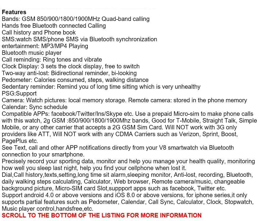 Professional Smart Watch Phone, SIM CARD, Bluetooth, Camera, Sleep Monitor, SD Card, Pedometer etc.