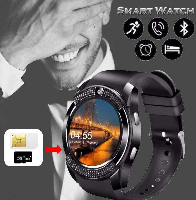 Professional Smart Watch Phone, SIM CARD, Bluetooth, Camera, Sleep Monitor, SD Card, Pedometer etc.