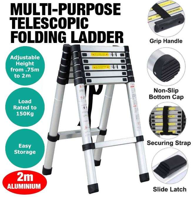 2 Meter Multi-Functional Aluminium Telescopic Extension Ladder