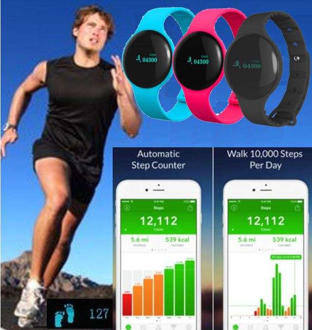 Bluetooth Smart Watch & Fitness Tracker, Pedometer, Calories etc. for Android & iOS Smartphones