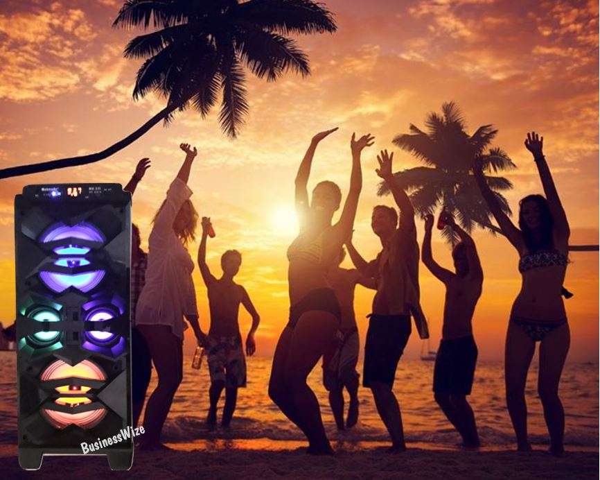 Super Large Bluetooth Karaoke Speaker With Microphone & Remote Support FM Radio, USB, TF, AUX