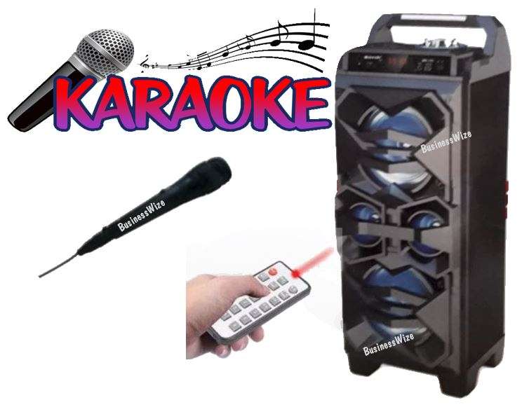 Super Large Bluetooth Karaoke Speaker With Microphone & Remote Support FM Radio, USB, TF, AUX