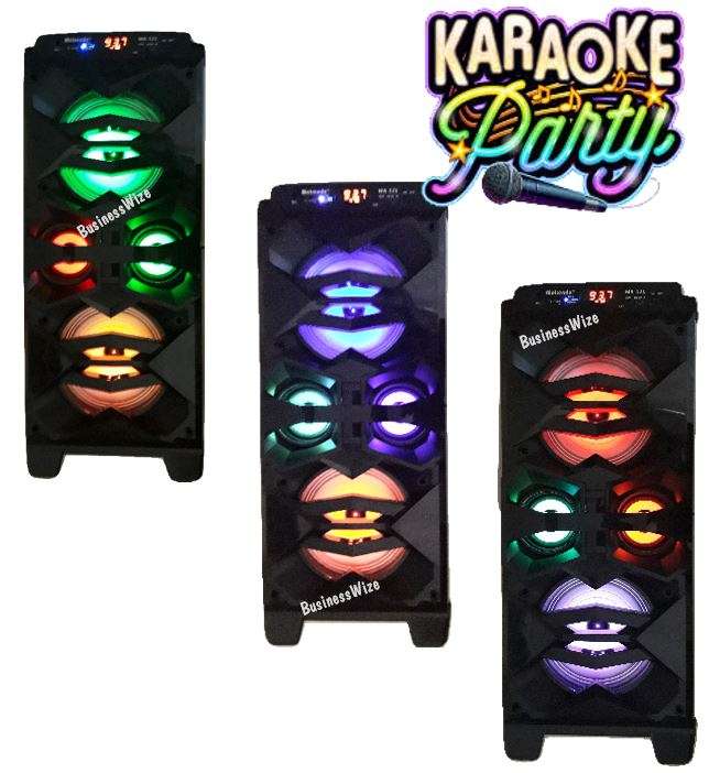 Super Large Bluetooth Karaoke Speaker With Microphone & Remote Support FM Radio, USB, TF, AUX