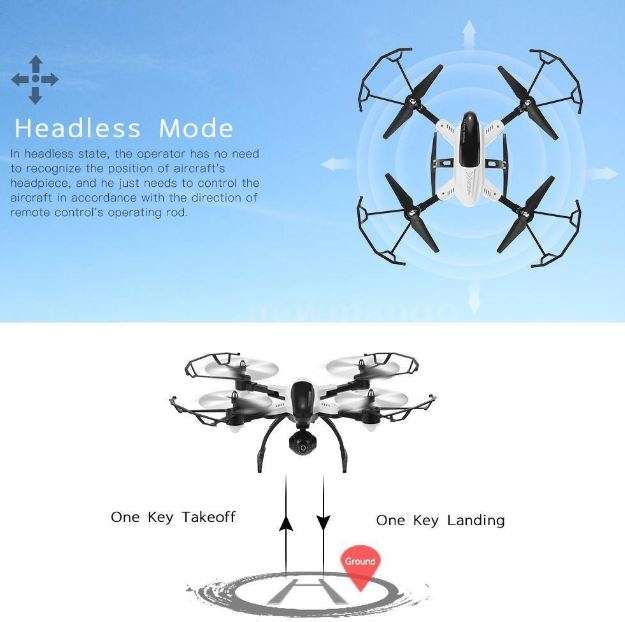 2.4GHz 4CH 6-Axis WIFI Real-Transmission Foldable Camera Drone with LED Lights for Night Flying
