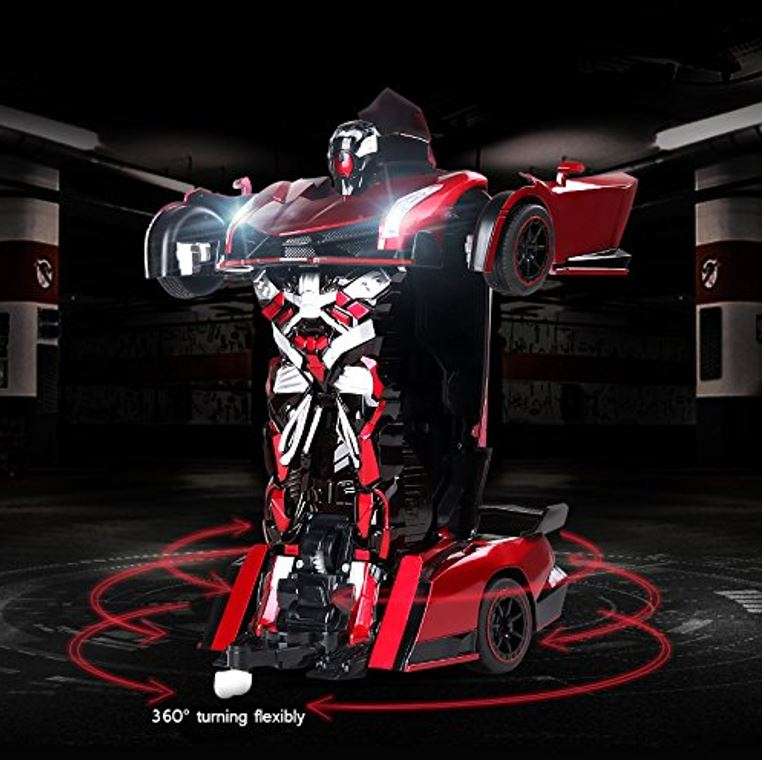 2.4Ghz Gesture Sensing Remote Control TRANSFORMER Robot Car, Xenon Style Lights & Engine Sounds