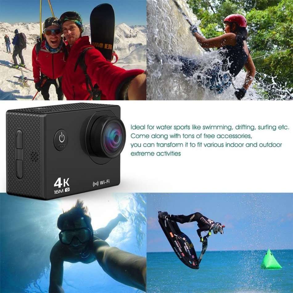 4K ULTRA HD WI-FI Action Sport DVR & Camera - LCD Screen, Waterproof Casing..