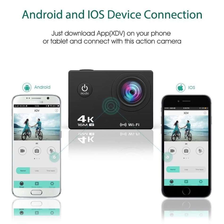 4K ULTRA HD WI-FI Action Sport DVR & Camera - LCD Screen, Waterproof Casing..