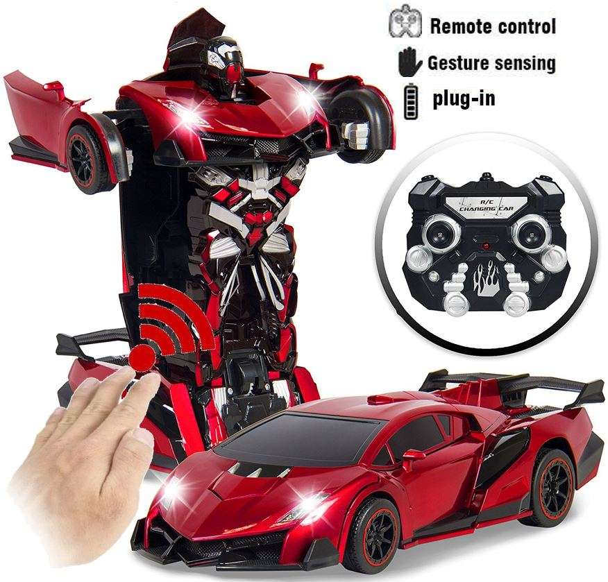 2.4Ghz Gesture Sensing Remote Control TRANSFORMER Robot Car, Xenon Style Lights & Engine Sounds