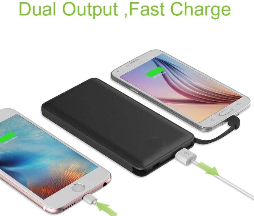 30 000mAh Power Bank - 2 USB Ports & Flashlight, Large Capacity, Fast Charge, Portable & Convenient