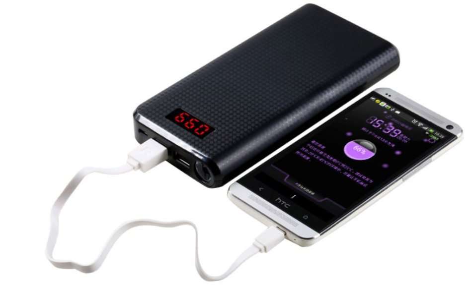 30 000mAh Power Bank - 2 USB Ports & Flashlight, Large Capacity, Fast Charge, Portable & Convenient