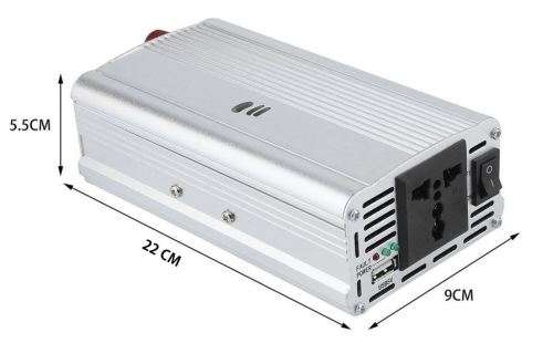 2000 WATT Power Inverter - Convert 12V DC to 220V AC with Battery Clip Cable & 12V Car power outlet