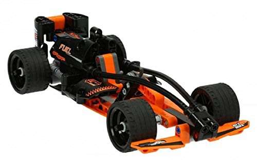 Build your own Lego Compatible Black Champion Racer with Pull Back Action Running - 137 Piece