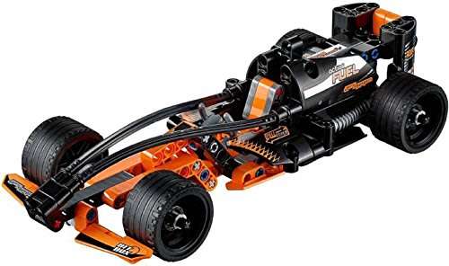 Build your own Lego Compatible Black Champion Racer with Pull Back Action Running - 137 Piece
