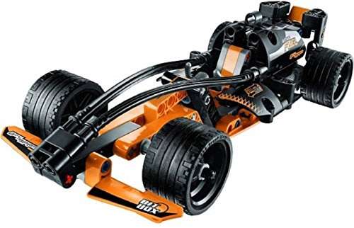 Build your own Lego Compatible Black Champion Racer with Pull Back Action Running - 137 Piece