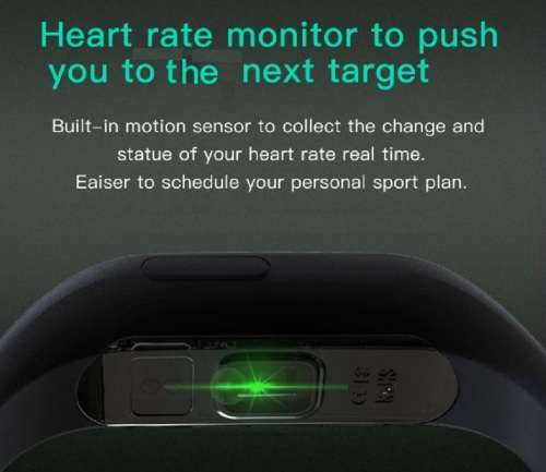 Bluetooth Smart Fitness Tracker with Heart Rate & Blood Pressure Monitor, Pedometer, Sleep Monitor