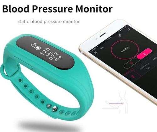 Bluetooth Smart Fitness Tracker with Heart Rate & Blood Pressure Monitor, Pedometer, Sleep Monitor