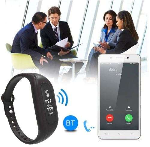 Bluetooth Smart Fitness Tracker with Heart Rate & Blood Pressure Monitor, Pedometer, Sleep Monitor
