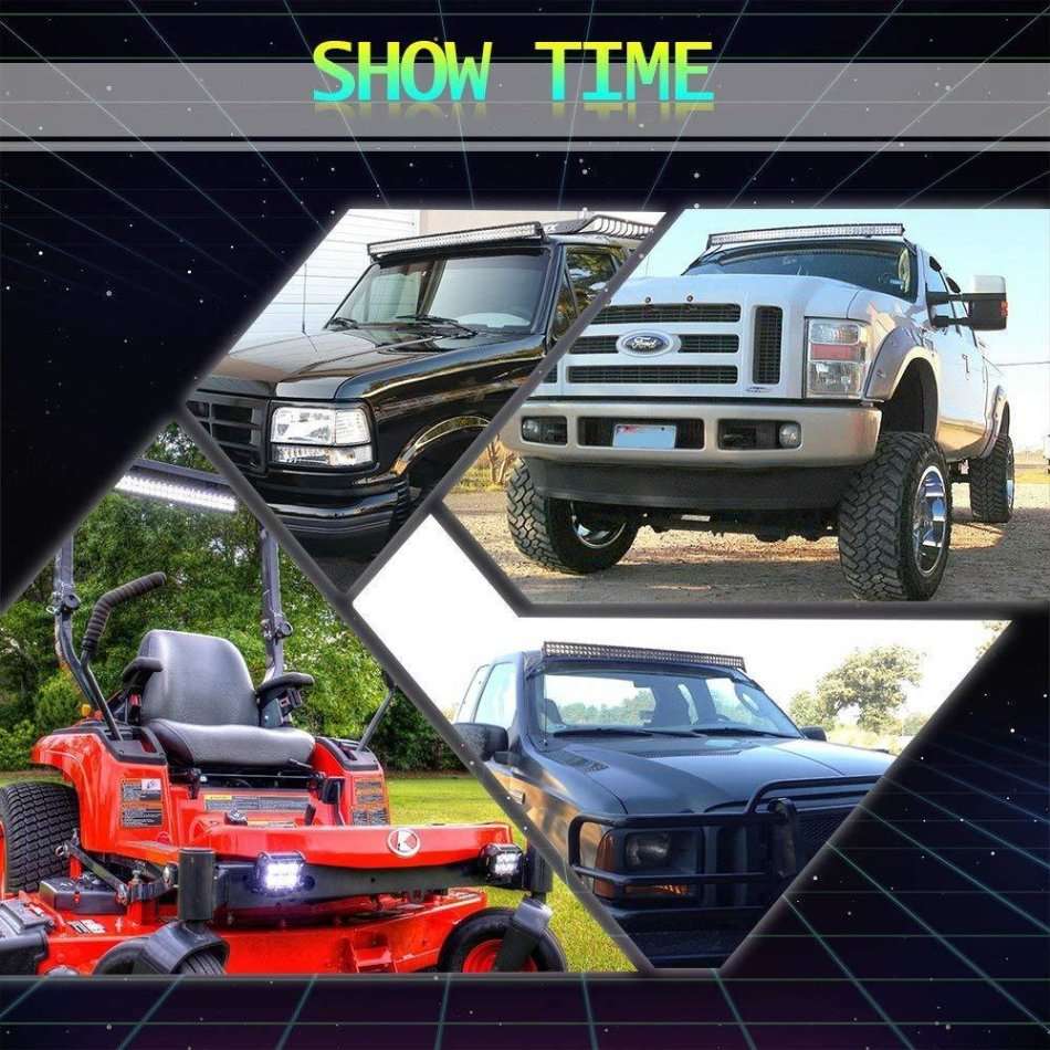 22" Waterproof 120 W Curved LED Spot Flood Light Beam Bar