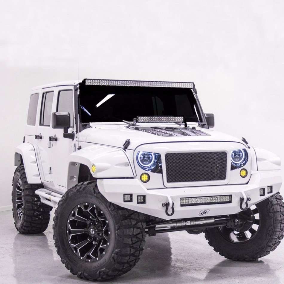 22" Waterproof 120 W Curved LED Spot Flood Light Beam Bar