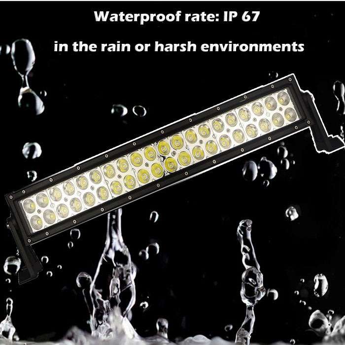 22" Waterproof 120 W Curved LED Spot Flood Light Beam Bar