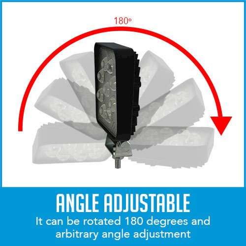 27W Waterproof 2500 Lumens Pure White 6000K LED Work Flood Spot Light