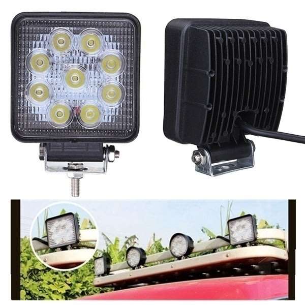 27W Waterproof 2500 Lumens Pure White 6000K LED Work Flood Spot Light